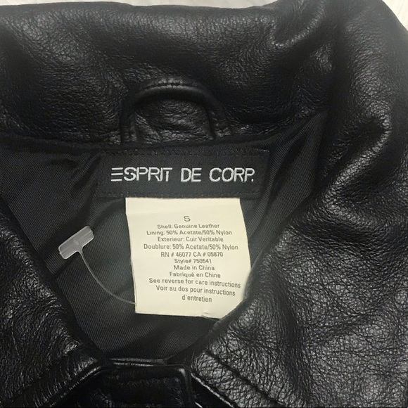 Esprit black leather jacket - Picture 3 of 6